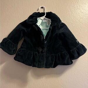 Guess Black Kids Jacket with Ruffle Detail
